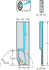 Picture of Reinforced parting blade – Contra G2042...R/L...C-P • metric