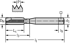 Picture of HSS-E machine taps TC216 • Perform • B = 3.5-5xTP (plug chamfer) • ≤3,5xD • UNC/2B • DIN 371 • Suitable for through hole