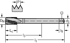 Billede af HSS-E machine taps • Paradur Ti • C = 2-3xTP (semi-bottom chamfer) • ≤2xD • UNC/3B • ANSI B94.9 • right hand flute 15° • Suitable for blind hole