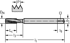 Picture of HSS-E machine taps • Paradur Ti • C = 2-3xTP (semi-bottom chamfer) • ≤2xD • M/6HX • ANSI B94.9 • right hand flute 15° • Suitable for blind hole