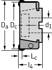 Picture of Face milling cutters F2010 • Parallel bore DIN 138 transverse keyway • κ=45° • metric