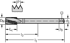 Picture of  • Paradur Ti • C = 2-3xTP (semi-bottom chamfer) • ≤2xD • UNF/3B • DIN 2184-1 • right hand flute 15° • Suitable for blind hole