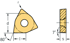 Picture of Positive Trigon 80° WCMT ...- • RP4 • clearance angle major=7°