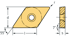 Picture of Positive rhombic 55° DCMT ...- • FK6 • clearance angle major=7°