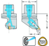 Picture of Turning tools – Rigid clamping C...-DDUN...-P • Walter Turn • metric • Walter Capto TM  ISO 26623