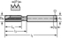 Picture of HSS-E PM machine taps • Prototex TiNi • B = 3.5-5xTP (plug chamfer) • ≤2xD • EGUNC/3B • DIN 2184-1 • Suitable for through hole