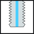 Picture of HSS-E PM machine taps • Paradur Eco CI • C = 2-3xTP (semi-bottom chamfer) • ≤3xD • UNF/2B • DIN/ANSI • neutral (straight) flute 0° • Suitable for blind ho