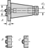 Picture of DIN 2080 master A100M.1 • metric • Modular NCT adaptor • ISO 297