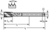 Picture of HSS-E machine taps TC117 • Advance • C = 2-3xTP (semi-bottom chamfer) • ≤3xD • UN/2B/3B • DIN/ANSI • right hand flute 40° • Suitable for blind hole • Suitabl