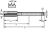 Picture of HSS-E PM machine taps • Prototex Eco Plus • B = 3.5-5xTP (plug chamfer) • ≤3,5xD • UNC/2B • DIN/ANSI • Suitable for through hole