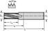 Picture of Solid carbide thread milling cutters • TMG HRC • M60 • TAX • ≤1,5xD • DIN 6535 HA shank