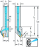 Picture of Shank tool – Rigid clamping DSSN...-P • Walter Turn • metric • Square shank • κ=45°