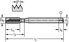 Picture of HSS-E PM machine taps • Prototex TiNi Plus • B = 3.5-5xTP (plug chamfer) • ≤2xD • UNJF/3B • ~DIN 2184-1 • Suitable for through hole