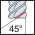 Picture of Solid carbide shoulder/slot mills MC324 • Advance • DIN 6535 HB shank • metric • flute helix angle 45° • Type 45 • center cutting capability