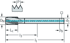 Billede af Solid carbide machine taps • Paradur HSC • C = 2-3xTP (semi-bottom chamfer) • ≤2xD • M/6HX • DIN 376 • right hand flute 15° • Suitable for blind hole