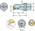 Picture of Boring bar – Internal thread C...-NTS-SI • Walter Capto TM  • metric