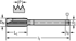 Picture of HSS-E PM machine taps • Prototex TiNi • B = 3.5-5xTP (plug chamfer) • ≤2xD • UNF/3B • DIN 2184-1 • Suitable for through hole