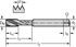 Picture of HSS-E machine taps • Paradur Ni • C = 2-3xTP (semi-bottom chamfer) • ≤1,5xD • UNF/3B • ANSI B94.9 • right hand flute 25° • Suitable for blind hole