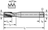 Picture of Solid carbide machine taps • Paradur N • C = 2-3xTP (semi-bottom chamfer) • ≤1,5xD • M/6H • ~DIN 371 • right hand flute 15° • Suitable for blind hole