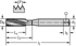 Picture of HSS-E machine taps • Paradur N • C = 2-3xTP (semi-bottom chamfer) • ≤1,5xD • M/6G • DIN 371 • right hand flute 15° • Suitable for blind hole