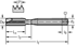 Picture of Solid carbide machine taps • Prototex HSC • B = 3.5-5xTP (plug chamfer) • ≤2xD • M/6HX • DIN 371 • Suitable for through hole