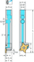 Billede af Shank tool 3° – Radial grooving G3051...-P • Grooving and parting off on high shoulders • Precision cooling • metric • Square shank