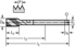 Picture of HSS-E machine taps • Paradur Xpert P • C = 2-3xTP (semi-bottom chamfer) • ≤3xD • EGM/6HMOD • DIN 40435 • right hand flute 45° • Suitable for blind hole