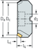 Picture of Heavy Duty Face Mill F2260 • Parallel bore DIN 138 transverse keyway • κ=60° • inch