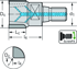 Picture of PCD routing cutter MP160 • ScrewFit • metric • flute helix angle 4°