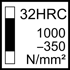 Picture of HSS-E machine taps TC115 • Perform • E = 1.5-2xTP (full bottom chamfer) • ≤3xD • M/6H • DIN 376 • right hand flute 45° • Suitable for blind hole