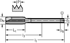 Picture of Solid carbide machine taps • Prototex HSC • B = 3.5-5xTP (plug chamfer) • ≤2xD • MF/6HX • DIN 374 • Suitable for through hole