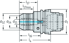 Picture of DIN 69893-1 A hydraulic expansion chuck AK182.H • metric • For tools with shank in accordance with DIN 1835 Form A