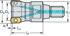 Picture of High-feed milling cutter M5008 • ScrewFit • κ=15° • metric