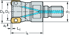 Picture of High-feed milling cutter M5008 • Conversion kit • κ=15° • metric