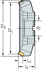 Picture of Heavy Duty Face Mill M3016 • Parallel bore DIN 138 transverse keyway • κ=60° • metric