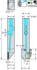 Picture of Shank tool – Radial grooving G4014...-P • Side screw clamping • Precision cooling • inch • Square shank