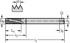 Picture of HSS-E PM machine taps • Paradur Ni 10 • C = 2-3xTP (semi-bottom chamfer) • ≤1,5xD • MJ/4H • ~DIN 371 • right hand flute 10° • Suitable for blind hole