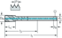 Picture of HSS-E PM machine taps • Paradur Eco Plus • C = 2-3xTP (semi-bottom chamfer) • ≤3xD • MF/6HX • DIN 374 • right hand flute 45° • Suitable for blind hole