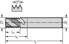 Picture of Solid carbide thread milling cutters • TMG Ni • NJ60 • TICN • ≤1,5xD • DIN 6535 HA shank