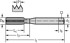 Picture of HSS-E PM machine taps • Paradur Xpert K • C = 2-3xTP (semi-bottom chamfer) • ≤3xD • UNC/2B • DIN/ANSI • right hand flute 0° • Suitable for blind hole • Su