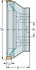 Billede af Shoulder milling cutters F5141 • Parallel bore DIN 138 transverse keyway • κ=90° • inch