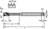 Picture of HSS-E machine taps • Paradur Xpert P • C = 2-3xTP (semi-bottom chamfer) • ≤3xD • M/6H • ~DIN 371 L • right hand flute 45° • Suitable for blind hole