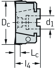 Billede af Shoulder milling cutters F2010 • Parallel bore DIN 138 transverse keyway • κ=90° • metric