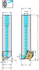 Picture of Shank tool – Radial grooving G3011...-P • Screw clamping • Precision cooling • inch • Square shank