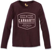 Picture of T-Shirt a maniche lunghe Donna Carhartt - 103929 colore FUDGE HEATHER 518 (fino ad esaurimento scorte)