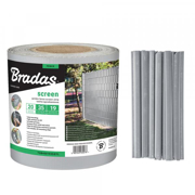 Immagine di Striscia per recinzione in PVC (L 35 m x H 19 cm) BRADAS colore GRIGIO