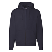 Immagine di Felpa zip intera con cappuccio 290 gr colore BLUE NAVY