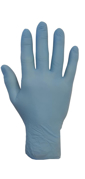 Immagine di Guanto monouso in nitrile senza polvere (gr. 4,2 tg. M) MED - ATLANTIK colore LIGHT BLUE