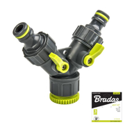 Immagine di Presa rubinetto in plastica 2 linee con riduzione BRADAS - LIME LINE LE-02221K