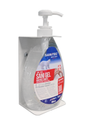 Picture of Staffa a muro in metallo di colore bianco per dispenser da 600 ml SANITEC (fine serie)